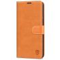 SHIELDON iPhone 14 Pro Wallet Case, iPhone 14 Pro Genuine Leather Cover with Magnetic Clasp - Brown