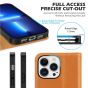 SHIELDON iPhone 14 Pro Max Wallet Case, iPhone 14 Pro Max Genuine Leather Folio Cover - Brown
