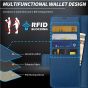 SHIELDON SAMSUNG Galaxy Z Fold4 5G Genuine Leather Wallet Case Cover with S Pen Holder, Folio Flip Style - Royal Blue