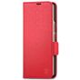 SHIELDON SAMSUNG Galaxy Z Fold4 5G Genuine Leather Wallet Case Cover with S Pen Holder, Folio Flip Style - Red - Litchi Pattern