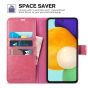 TUCCH SAMSUNG GALAXY A52 Wallet Case, SAMSUNG A52 Flip Case 6.5-inch - Hot Pink
