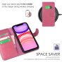 TUCCH iPhone 11 Pro Wallet Case Protective, iPhone 11 Pro Flip Cover Slim - Hot Pink
