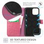 TUCCH iPhone 11 Wallet Case Protective, iPhone 11 Flip Cover Slim - Hot Pink