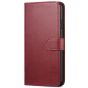 TUCCH iPhone 11 Pro Max Wallet Case for Men, iPhone 11 Pro Max Leather Cover with Magnetic Clasp - Dark Red