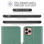 TUCCH iPhone 11 Pro Max Wallet Case for Men, iPhone 11 Pro Max Leather Cover with Magnetic Clasp - Myrtle Green