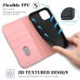 TUCCH iPhone 12 Wallet Case, iPhone 12 Pro Wallet Case, Flip Cover with Stand, Credit Card Slots, Magnetic Closure for iPhone 12 / Pro 6.1-inch 5G Rose Gold