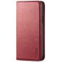 TUCCH iPhone 12 Pro Max Wallet Case, iPhone 12 Pro Max PU Leather Case, Flip Cover with Stand, Credit Card Slots, Magnetic Closure for iPhone 12 Pro Max 6.7-inch 5G Dark Red
