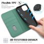 TUCCH iPhone 13 Mini Wallet Case, iPhone 13 Mini Flip Folio Book Cover, Magnetic Closure Phone Case - Myrtle Green