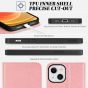 TUCCH iPhone 13 Mini Wallet Case, iPhone 13 Mini Flip Folio Book Cover, Magnetic Closure Phone Case - Rose Gold
