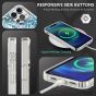 TUCCH iPhone 13 Pro Clear TPU Case Non-Yellowing, Transparent Thin Slim Scratchproof Shockproof TPU Case with Tempered Glass Screen Protector for iPhone 13 Pro 5G - Blue Flowers