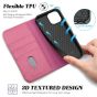 TUCCH iPhone 13 Pro Max Leather Case, iPhone 13 Pro Max PU Wallet Case with Stand Folio Flip Book Cover and Magnetic Closure - Hot Pink