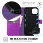 TUCCH iPhone 14 Wallet Case, iPhone 14 PU Leather Case, Folio Flip Cover with RFID Blocking, Credit Card Slots, Magnetic Clasp Closure - Purple