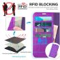 TUCCH iPhone 14 Pro Wallet Case, iPhone 14 Pro PU Leather Case, Folio Flip Cover with RFID Blocking and Kickstand - Purple