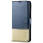 TUCCH iPhone 14 Pro Max Wallet Case, iPhone 14 Pro Max PU Leather Case with Folio Flip Book RFID Blocking, Stand, Card Slots, Magnetic Clasp Closure - Dark Blue & Gold