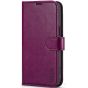 TUCCH iPhone 15 Wallet Case, iPhone 15 PU Leather Case - Plum Purple