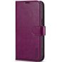 TUCCH iPhone 15 Pro Max Leather Wallet Case, iPhone 15 Pro Flip Phone Case - Plum Purple