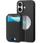 TUCCH iPhone 16 Magnetic Leather Phone Case with Magsafe Card Holder, Wireless Charging Magsafe Compatible Shockproof PU Leather Protective Case with RFID Blocking Stand for Regular iPhone 16 6.1-inch 2024
