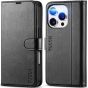 TUCCH iPhone 16 Pro Max Leather Wallet Case, iPhone 16 Pro Max Flip Case, Folio Fold Book Cover, RFID Blocking, Stand, Credit Card Holder, Magnetic Clasp Closure,  Shockproof, Raised Edges, Drop Protection Phone Case