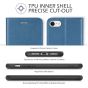 TUCCH iPhone 7 Wallet Case, iPhone 8 Case, Premium PU Leather Case - Lake Blue