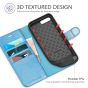 TUCCH iPhone 8 Plus Wallet Case, iPhone 7 Plus Case, Premium PU Leather Flip Folio Case - Shiny Light Blue