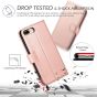 TUCCH iPhone 8 Plus Wallet Case, iPhone 7 Plus Case, Premium PU Leather Flip Folio Case - Shiny Rose Gold