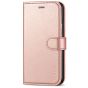 TUCCH iPhone 8 Plus Wallet Case, iPhone 7 Plus Case, Premium PU Leather Flip Folio Case - Shiny Rose Gold