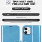 TUCCH iPhone 11 Wallet Case with Magnetic, iPhone 11 Leather Case - Shiny Light Blue