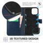 TUCCH iPhone 11 Wallet Case with Magnetic, iPhone 11 Leather Case - Dark Blue & Brown