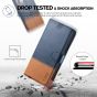 TUCCH iPhone 11 Wallet Case with Magnetic, iPhone 11 Leather Case - Dark Blue & Brown