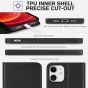 TUCCH iPhone 12 Wallet Case, iPhone 12 Pro Case, iPhone 12 / Pro 6.1-inch Flip Case - Black & Grey