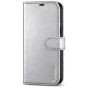 TUCCH iPhone 13 Pro Wallet Case, iPhone 13 Pro PU Leather Case, Folio Flip Cover with RFID Blocking and Kickstand - Shiny Silver