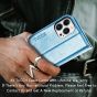 TUCCH iPhone 13 Pro Wallet Case, iPhone 13 Pro PU Leather Case with Folio Flip Book Style, Kickstand, Card Slots, Magnetic Closure - Shiny Light Blue