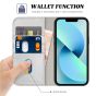 TUCCH iPhone 13 Pro Wallet Case, iPhone 13 Pro PU Leather Case with Folio Flip Book Style, Kickstand, Card Slots, Magnetic Closure - Shiny Silver