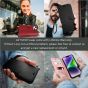 TUCCH iPhone 14 Wallet Case, iPhone 14 PU Leather Case, Folio Flip Cover with RFID Blocking, Credit Card Slots, Magnetic Clasp Closure - Strap - Purple