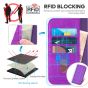 TUCCH iPhone 14 Plus Wallet Case, iPhone 14 6.7-Inch Plus Flip Folio Book Cover, Magnetic Closure Phone Case - Purple