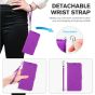 TUCCH iPhone 14 Plus Wallet Case, Mini iPhone 14 Plus 6.7-inch Leather Case, Folio Flip Cover with RFID Blocking, Stand, Credit Card Slots, Magnetic Clasp Closure - Strap - Purple