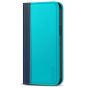 TUCCH iPhone 14 Pro Wallet Case, iPhone 14 Pro PU Leather Case with Folio Flip Book Cover, Kickstand, Card Slots, Magnetic Closure - Dark Blue & Lake Blue