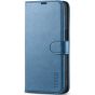 TUCCH iPhone 15 Pro Max Leather Wallet Case, iPhone 15 Pro Max Flip Phone Case - Light Blue