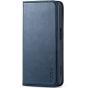 TUCCH iPhone 15 Pro Max Leather Wallet Case, iPhone 15 Pro Max Folio Phone Case - Dark Blue