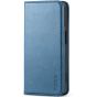 TUCCH iPhone 15 Pro Max Leather Wallet Case, iPhone 15 Pro Max Folio Phone Case - Light Blue
