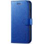 TUCCH iPhone 7 Wallet Case, iPhone 8 Case, iPhone SE 2/3 Gen. Premium PU Leather Case - Klein Blue - Full Grain