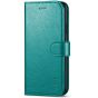 TUCCH iPhone 7 Wallet Case, iPhone 8 Case, iPhone SE 2/3 Gen. Premium PU Leather Case - Full Grain Cyan
