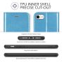TUCCH iPhone 7 Wallet Case, iPhone 8 Case, Premium PU Leather Case - Shiny Light Blue
