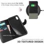 TUCCH iPhone XR Wallet Case - iPhone XR Leather Cover - Black & Grey