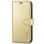 TUCCH iPhone XR Wallet Case - iPhone XR Leather Cover - Shiny Champagne Gold