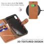 TUCCH iPhone XR Wallet Case - iPhone XR Leather Cover - Light Brown