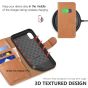 TUCCH iPhone XS Wallet Case, iPhone X / XS Leather Cover, Auto Sleep/Wake up, Magnet Clasp, Stand - Light Brown