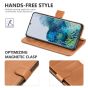 TUCCH SAMSUNG GALAXY S20FE Wallet Case, SAMSUNG S20FE Flip Case 6.5-inch - Light Brown