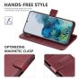 TUCCH SAMSUNG GALAXY S20FE Wallet Case, SAMSUNG S20FE Flip Case 6.5-inch - Wine Red