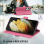 TUCCH SAMSUNG Galaxy S21 Ultra Wallet Case, SAMSUNG S21 Ultra Flip Case 6.8-inch - Hot Pink